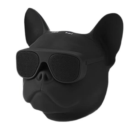 Bulldog Head Shaped Wireless Speaker - Black Image