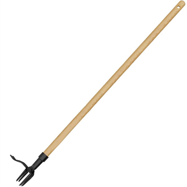 Weed Puller with Wood Long Handle, Root Remover for Garden Care