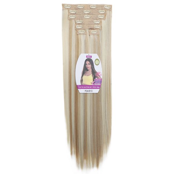 Magic Clip In Alethia 20 Inch 7 Pieces 160g P24/613# Straight Wig Hair