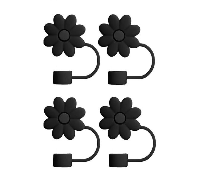 4-Piece Flower Straw Covers Toppers for Stanley Cups 30 &amp; 40 Oz Straw Caps