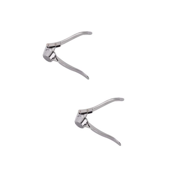 Multifunctional Stainless Steel Garlic Press Crusher HY-64 - Set Of 2
