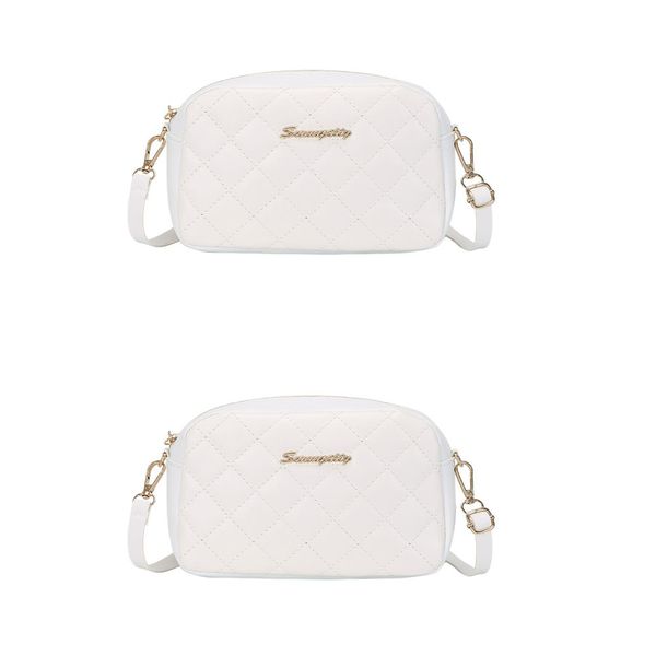 Sampatty PU Leather Zipper Crossbody Bag Butterfly Decor Solid Shoulder Bag