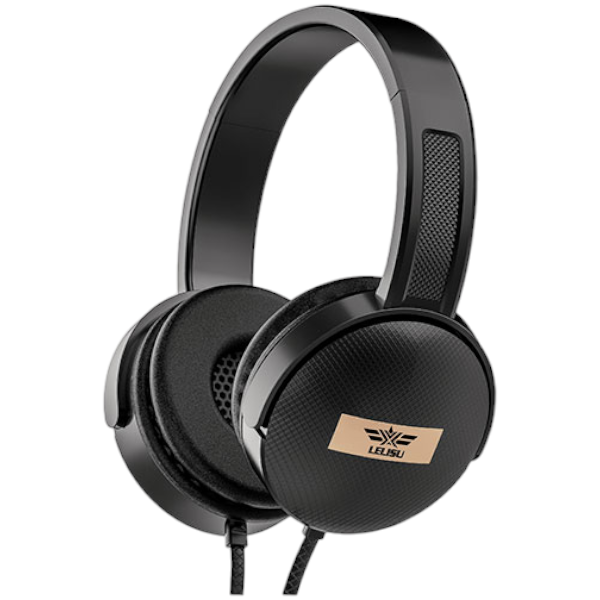 LELISU - LS-813 - Stereo HiFi Wired Headphones - Black &amp; Gold