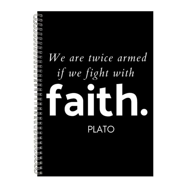 Faith A4 Notebook Spiral Lined Motivational Saying Graphic Notepad Gift 229