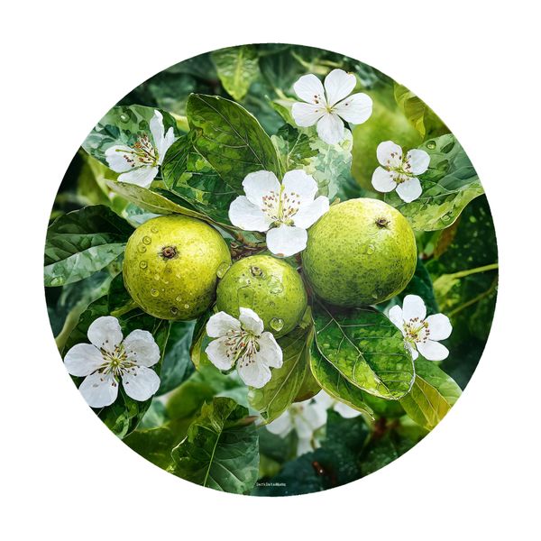 Emerald Bloom Round Tablecloth by Wikus Schalkwyk
