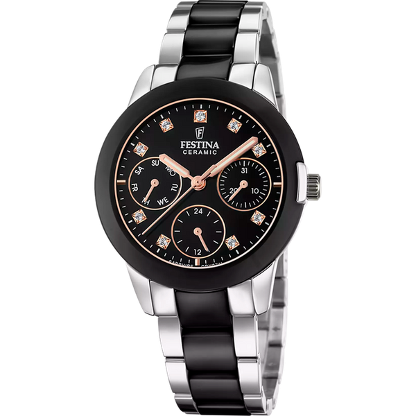 Festina Ceramic Black Multifunction Watch