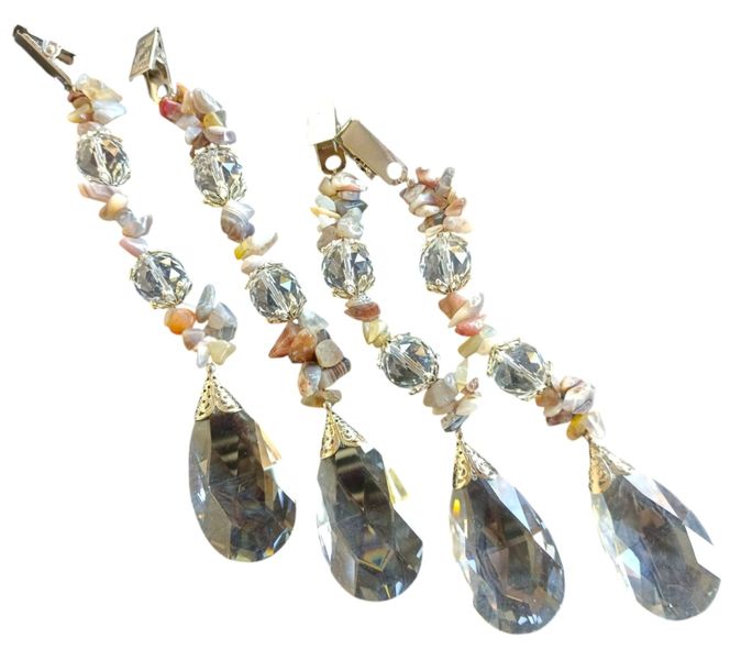 Table Weight - Unique with Teardrop Crystals and Sea Shells &amp; Stone