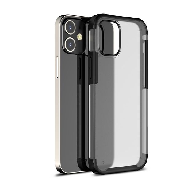 Favorable impression™Translucent Matte Hard Case For iPhone 12Mini Black