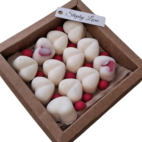 Valentine's Scented Wax Melt &amp; Burner Gift Set - Heart-Shaped Melts