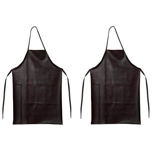 Home Garden Black Heavy Duty Industrial Apron Wear Set Of 2 (120Cm X 80Cm)