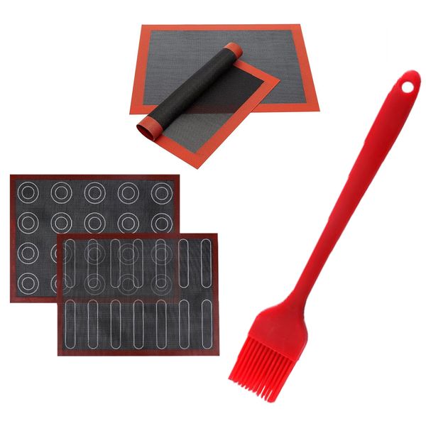5Pieces Silicone Oven Mat Baking Accessories Silicone Baking Mat Set