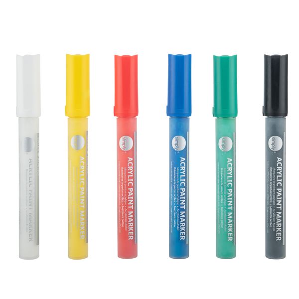 D-R Simply Acrylic Markers - S6 Assorted