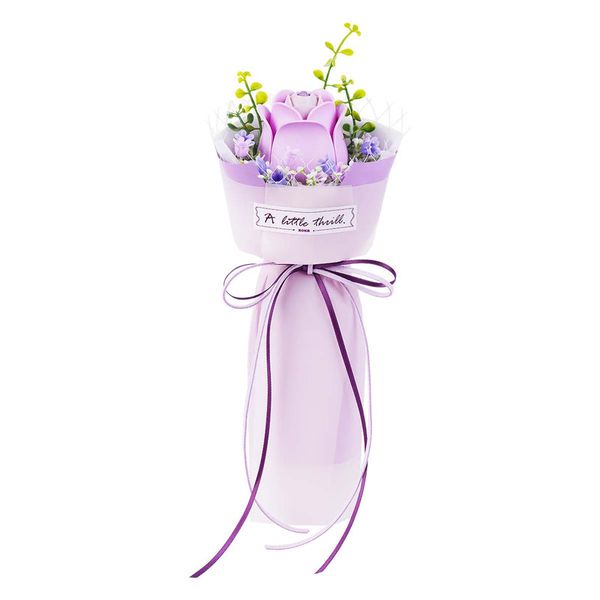 ROKR Purple Rose DIY Bouquet 3D Puzzle