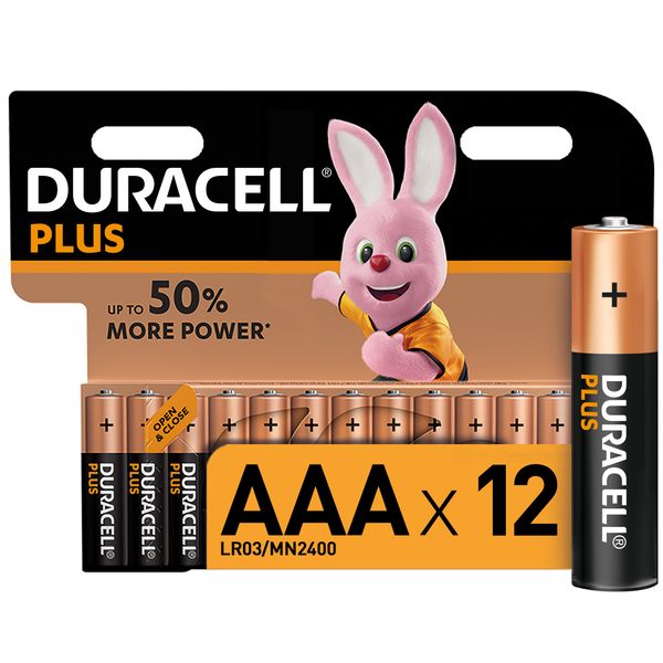 Duracell - Alkaline Batteries - General Purpose Batteries - AAA - 12 Pack