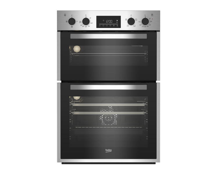 Beko 60cm Built-in Double Multifunction Oven Stainless Steel BBDF26300X