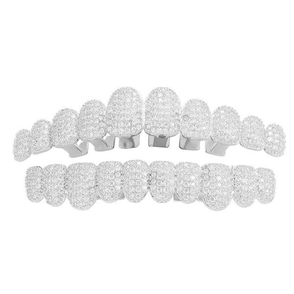 Hip Hop Rapper Clip-on Iced Teeth Grillz Vampire Teeth