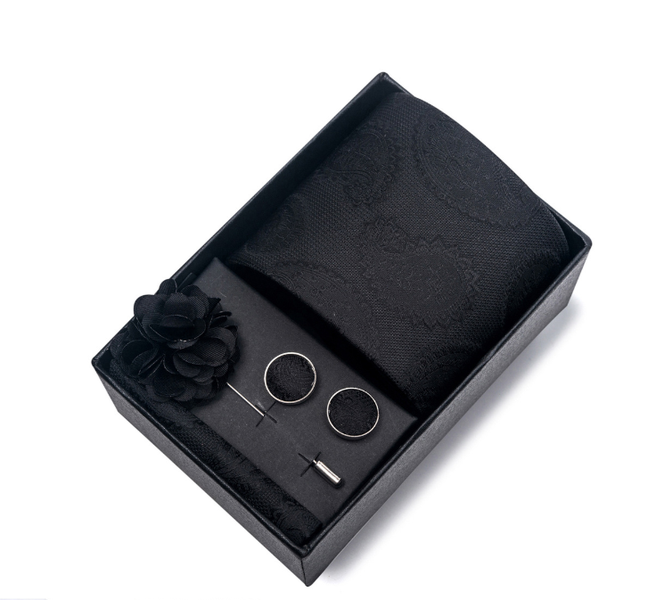 Ipstyle Ties Set Men Necktie Handkerchief Cuffli image