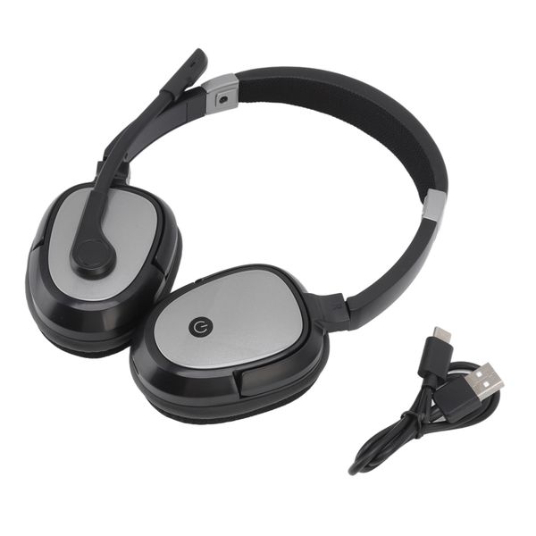 Bluetooth Call Center Headset with Noise Cancelling Mic for Business Office