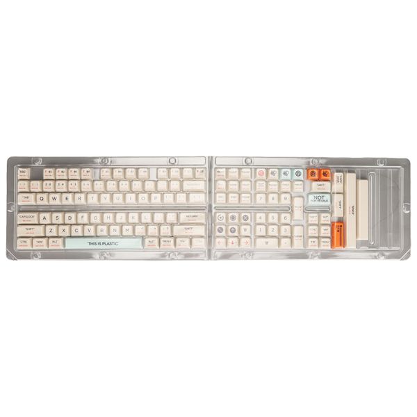 PBT Keycaps Mechanical 128 Key Orange Blue Beige