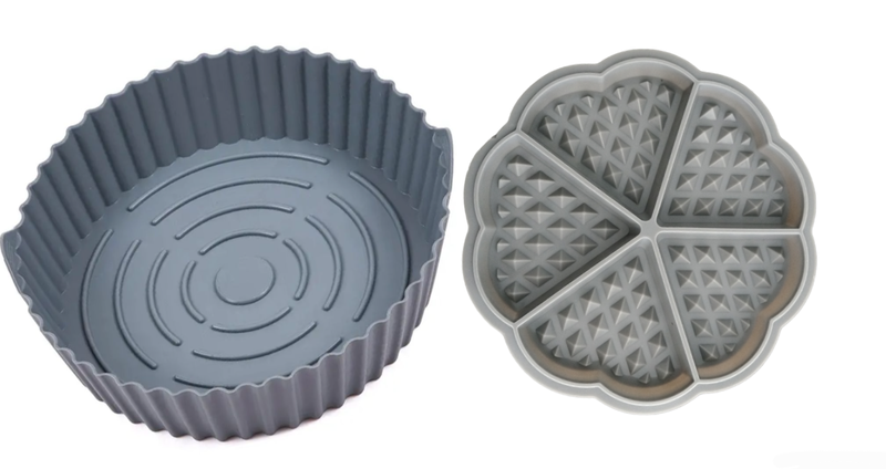 Air Fryer Silicone Liner with Silicone Waffle Mould Bundle 18cm