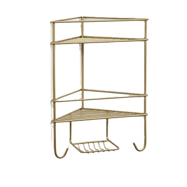 Steelcraft Corner Shower Organiser Gold