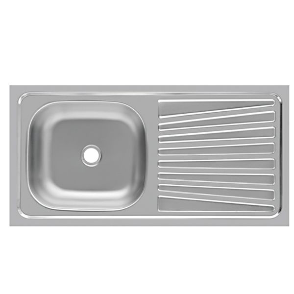 Stainless Steel Sit On Kitchen Sink | Single Bowl 45X90