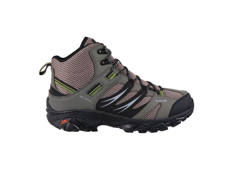 Hi-Tec Men's Tarantula Mid Hiking Shoes - Olive Night/Warm Grey/Black