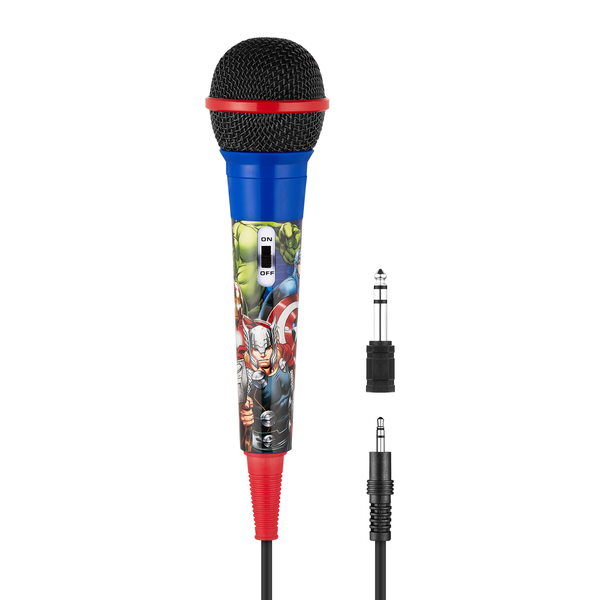 Kids Auxiliary Karaoke Microphone with 3m Cable - Marvel Avengers