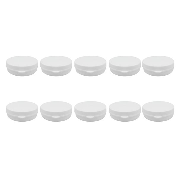 10 Pack 15g White Plastic Tubs - Refillable Cosmetic &amp; Sample Containers