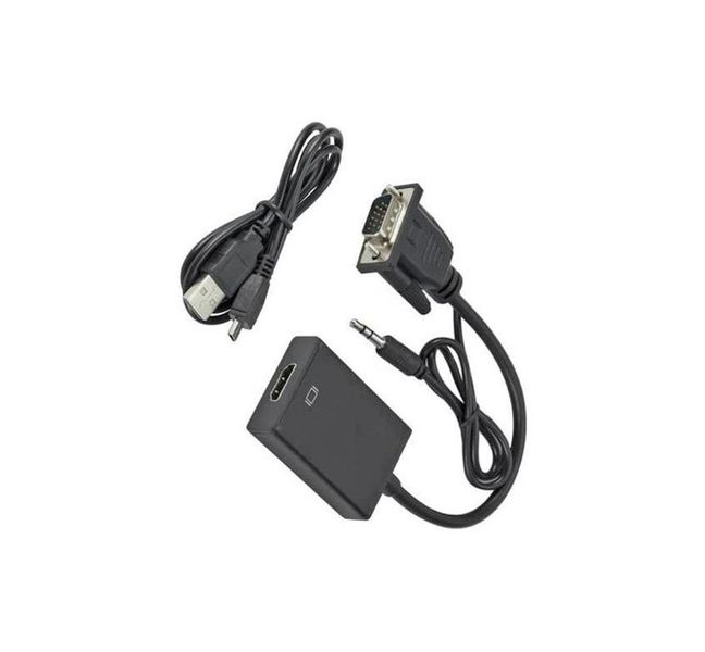 Male VGA To Female HDMI Male USB + AUDIO Converter