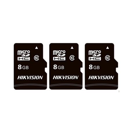 Hikvision 8GB MicroSD Memory Card C1 Series - 3 Pack Bundle | Shop