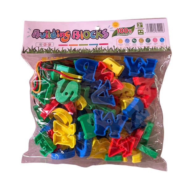 Alphabet Building Blocks Set - Colourful Educational Letter Blocks