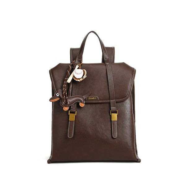 Retro Luxury Large Capacity Backpack With Dual Shoulder Straps