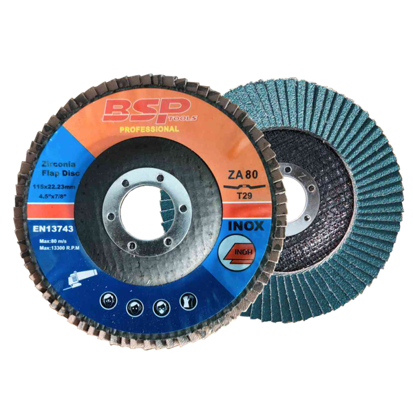 Binic Professional Flap Disc, Zirconia 80M/S -115 x 22; 10 Pack - P40