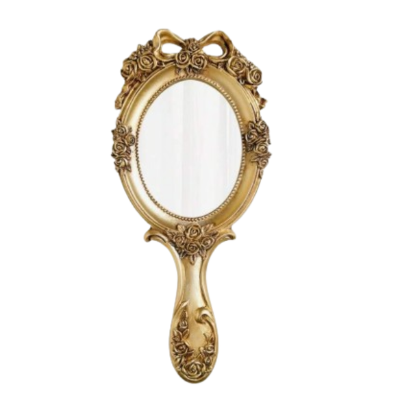 Vintage Mirror , Rustic Hand Held Mirror