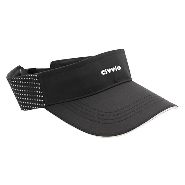 Civvio Running Visor Stretch Elastic Band, Contrast Sandwich Brim
