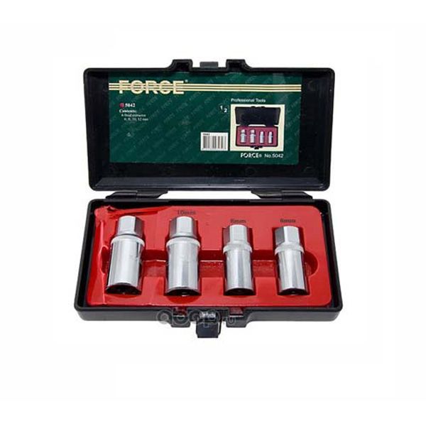 Force 4Pc Stud Extractor Set 6Mm 8Mm 10Mm &amp; 12Mm