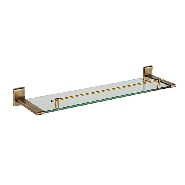 Premium Quality Brushed Gold Wall Mounted Glass Shower Shelf Shop Today. Get it Tomorrow