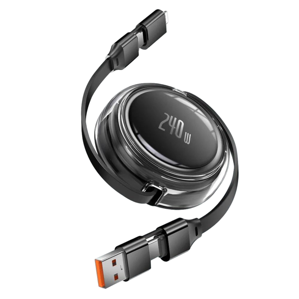 4-IN-1 Cable Fast USB C Charging Data Cord Compatible with iPhone Laptop