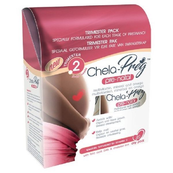 Chela Preg Trimester 2 Combo Pack - 30 Tablets + 60 Capsules