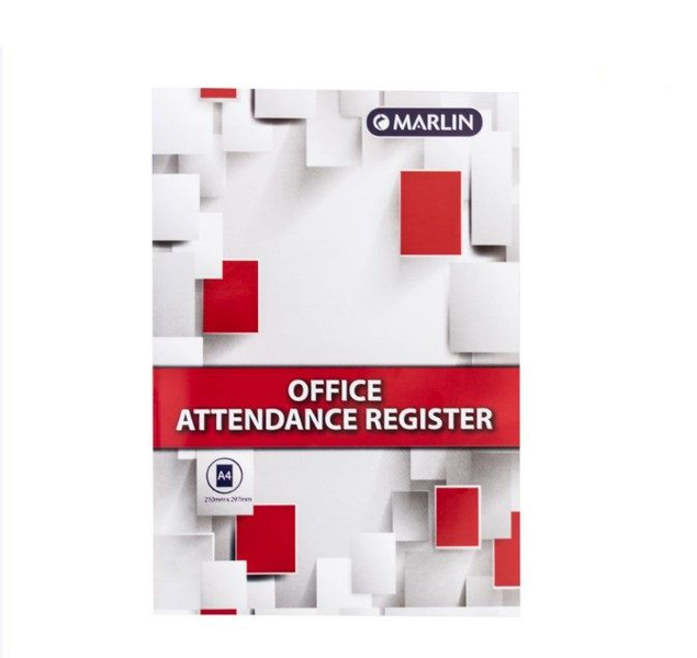 Marlin A4 Office Attendance Register - 14 Leaves (20 Pack)