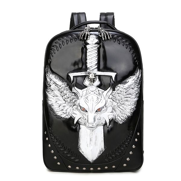 Retro Wolf/Eagle Back Pack