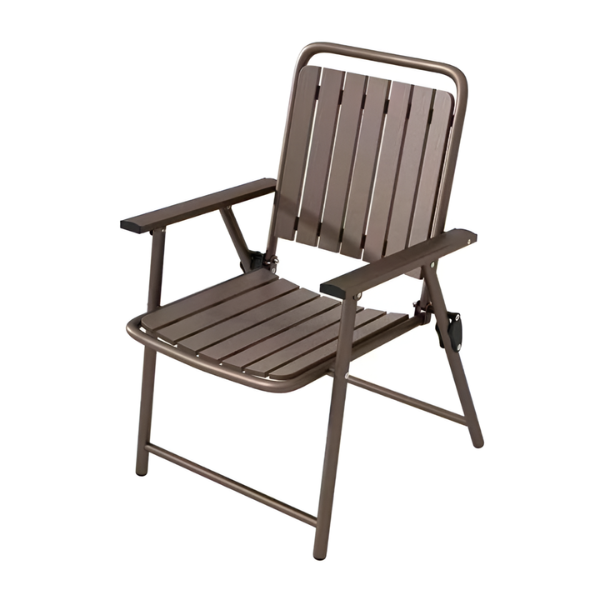 Portable Folding Patio Camping Chair with Armrests for Outdoors and Indoors