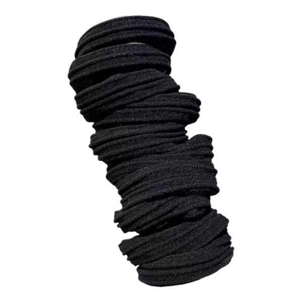 Thickened Towel Hair Ties - Black - 10-Piece