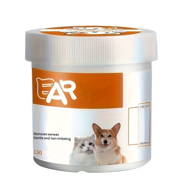 130 Aloe Pet Wipes for Dogs &amp; Cats - Ear &amp; Tear Stain Cleaning