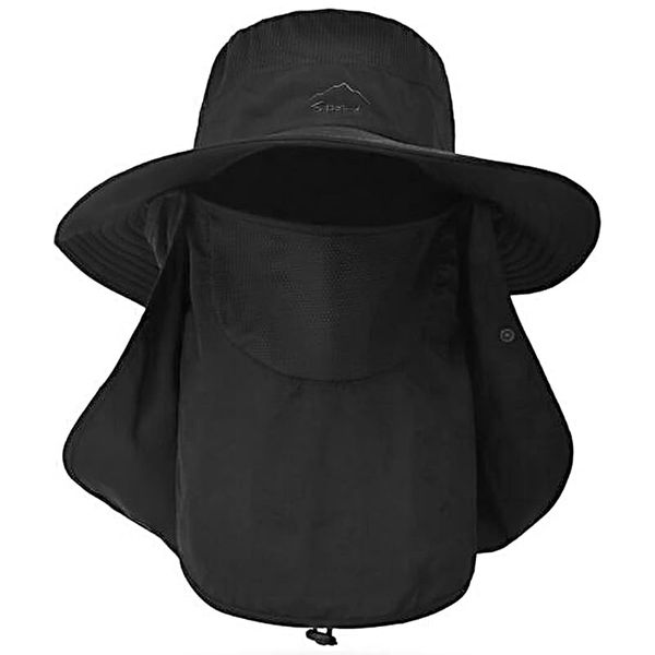 QYNIAL Fishing Hat - UV Sun Protection Wide Brim with Face &amp; Neck Cover