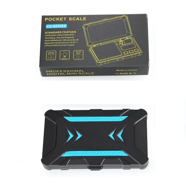 High-Precision Battery Operated Digital Pocket Scale W/ Calibration Weight