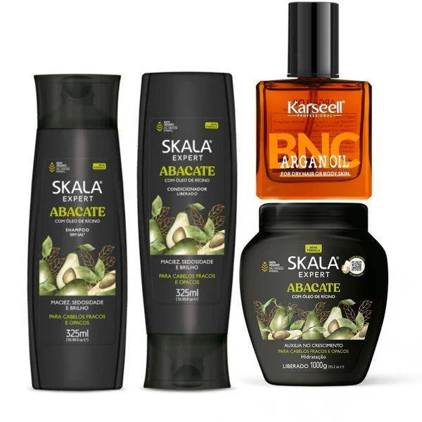 Skala Avocado Haircare Bundle +Karseell Argan Oil- Repair &amp; Deep Hydration
