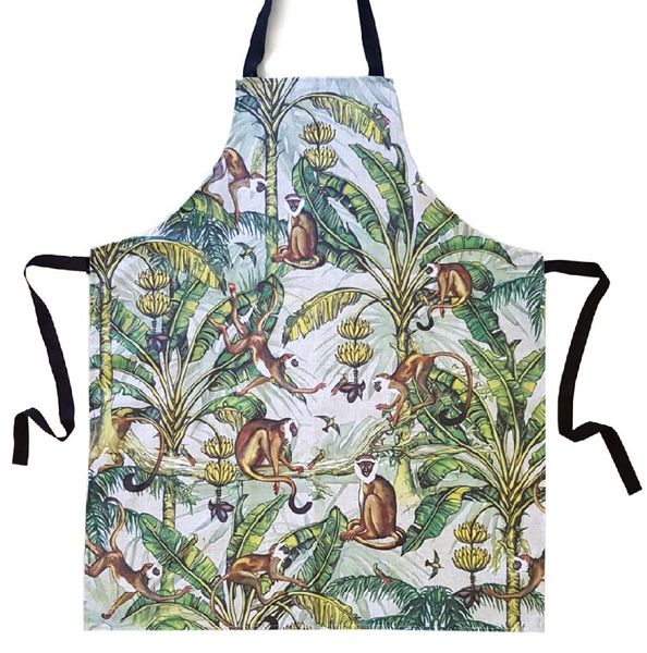 Vintage Monkeys &amp; Bananas Animal Apron 80x66cm