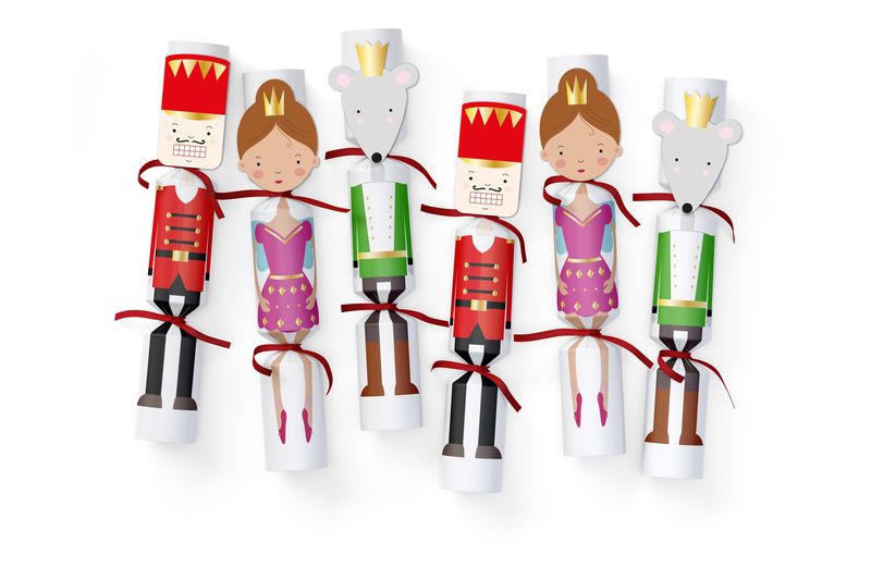 Holly &amp; Ivy Christmas Crackers - Boutique Nutcracker Suite